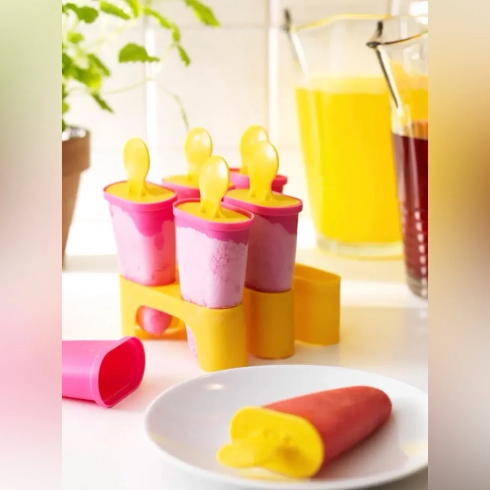 IKEA CHOSIGT Ice Pop Maker Mold Set BPA Free Reusable Popsicle Molds Pink